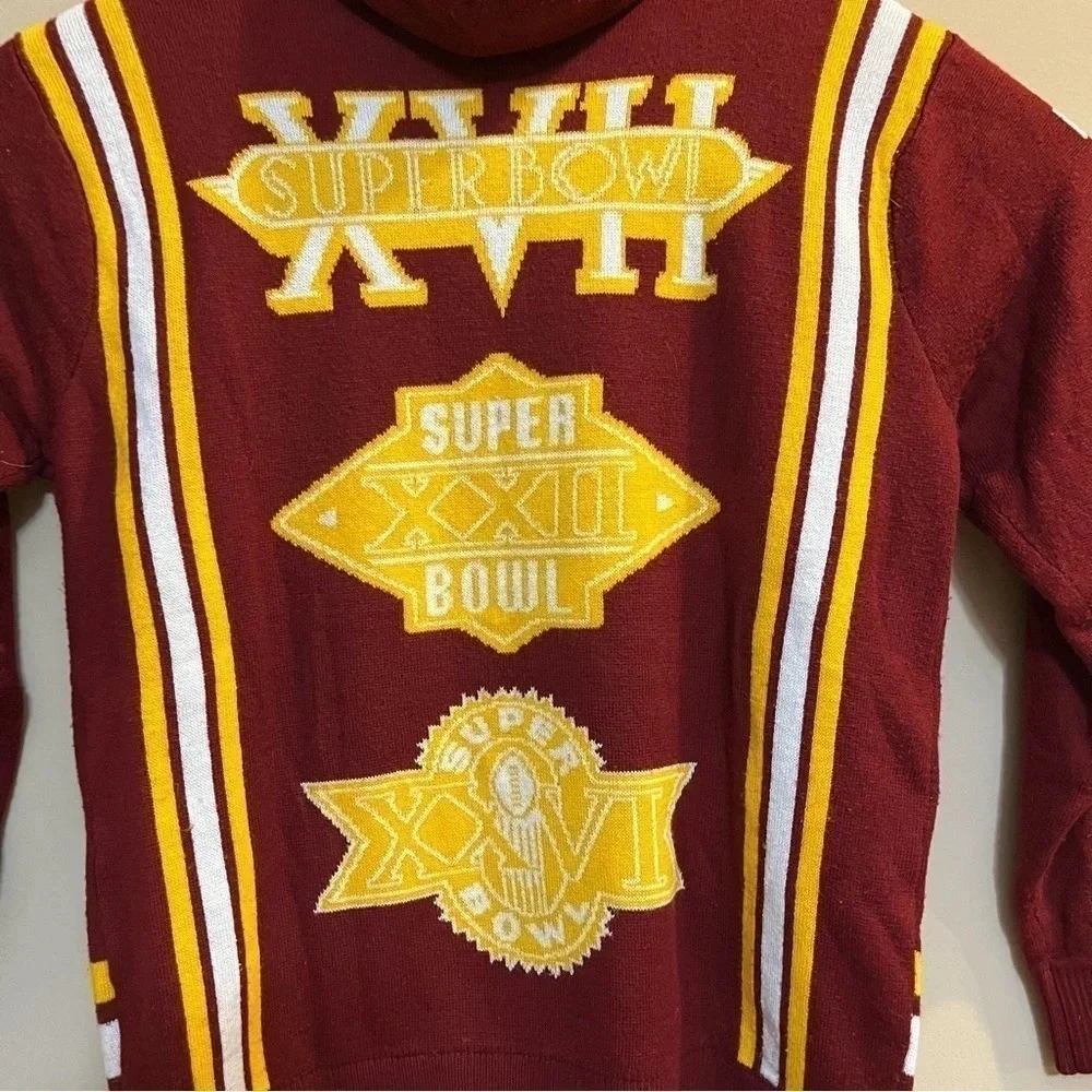 WASHINGTON REDSKINS NFL 3X Super Bowl Champions Sweater Size Medium M